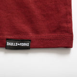 SIDE SKULL CRIMSON T-SHIRT