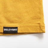 SIDE SKULL YELLOW T-SHIRT
