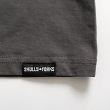 SIDE SKULL GRAY T-SHIRT