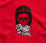 SKULLS AND FORKS RED T-SHIRT PRE-ORDER